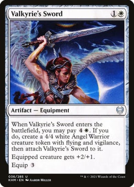 naokuroshop MTG [KHM][036][白][U][EN][戦乙女の剣/Valkyrie's Sword] NM