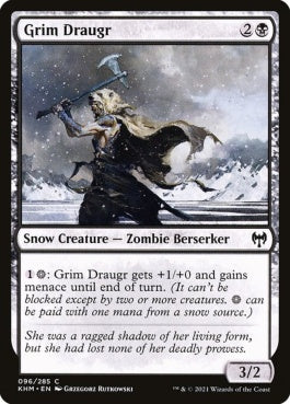 naokuroshop MTG [KHM][096][黒][C][EN][残忍なドローガー/Grim Draugr] NM