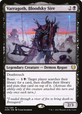 naokuroshop MTG [KHM][115][黒][R][EN][血空の主君、ヴェラゴス/Varragoth, Bloodsky Sire] NM