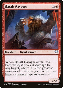 naokuroshop MTG [KHM][122][赤][U][EN][玄武岩の荒廃者/Basalt Ravager] NM