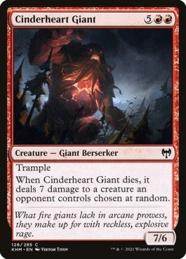 naokuroshop MTG [KHM][126][赤][C][EN][燃え心臓の巨人/Cinderheart Giant] NM