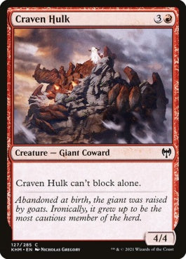 naokuroshop MTG [KHM][127][赤][C][EN][臆病な大男/Craven Hulk] NM