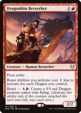 naokuroshop MTG [KHM][131][赤][R][EN][龍族の狂戦士/Dragonkin Berserker] NM