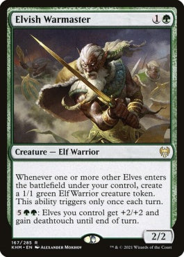 naokuroshop MTG [KHM][167][緑][R][EN][エルフの戦練者/Elvish Warmaster] NM