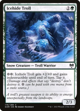 naokuroshop MTG [KHM][176][緑][C][EN][氷皮のトロール/Icehide Troll] NM