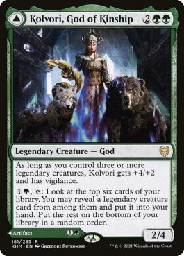 naokuroshop MTG [KHM][181][緑][R][EN][種族の神、コルヴォーリ/Kolvori, God of Kinship] NM