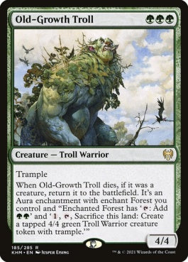 naokuroshop MTG [KHM][185][緑][R][EN][老樹林のトロール/Old-Growth Troll] NM