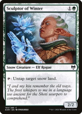 naokuroshop MTG [KHM][193][緑][C][EN][冬を彫る者/Sculptor of Winter] NM