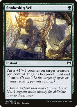 naokuroshop MTG [KHM][194][緑][C][EN][蛇皮のヴェール/Snakeskin Veil] NM