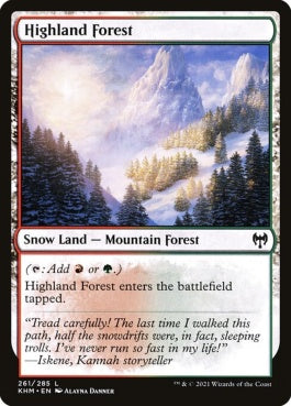 naokuroshop MTG [KHM][261][土地][C][EN][高地の森/Highland Forest] NM