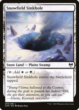 naokuroshop MTG [KHM][269][土地][C][EN][雪原の陥没孔/Snowfield Sinkhole] NM