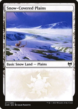 naokuroshop MTG [KHM][277][土地][C][EN][冠雪の平地/Snow-Covered Plains] NM