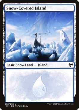 naokuroshop MTG [KHM][278][土地][C][EN][冠雪の島/Snow-Covered Island] NM