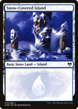 naokuroshop MTG [KHM][279][土地][C][EN][冠雪の島/Snow-Covered Island] NM