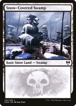 naokuroshop MTG [KHM][281][土地][C][EN][冠雪の沼/Snow-Covered Swamp] NM
