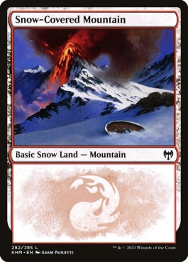 naokuroshop MTG [KHM][282][土地][C][EN][冠雪の山/Snow-Covered Mountain] NM