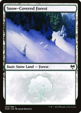 naokuroshop MTG [KHM][284][土地][C][EN][冠雪の森/Snow-Covered Forest] NM