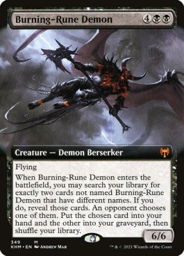 naokuroshop MTG [KHM][349][黒][M][EN][燃えルーンの悪魔/Burning-Rune Demon] NM