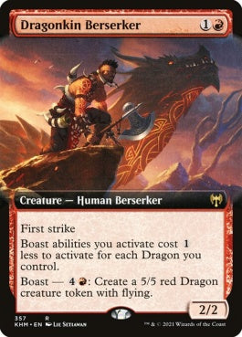 naokuroshop MTG [KHM][357][赤][R][EN][龍族の狂戦士/Dragonkin Berserker] NM