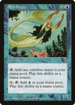 naokuroshop MTG [MIR][090][青][C][EN][海の占術師/Sea Scryer] NM