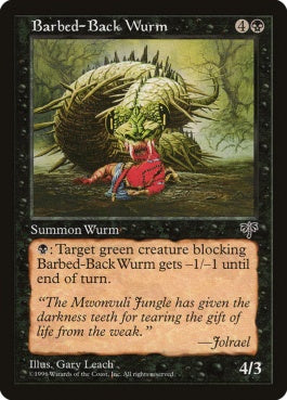 naokuroshop MTG [MIR][105][黒][U][JP][刺のワーム/Barbed-Back Wurm] NM