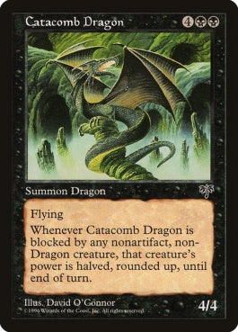 naokuroshop MTG [MIR][112][黒][R][EN][地下墓地のドラゴン/Catacomb Dragon] NM