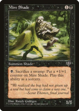 naokuroshop MTG [MIR][131][黒][U][JP][ぬかるみの影/Mire Shade] NM