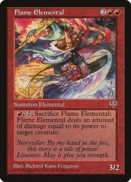 naokuroshop MTG [MIR][175][赤][U][JP][猛火の精霊/Flame Elemental] NM