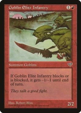 naokuroshop MTG [MIR][177][赤][C][JP][ゴブリン精鋭歩兵部隊/Goblin Elite Infantry] NM