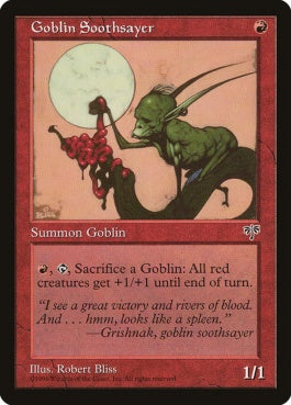 naokuroshop MTG [MIR][179][赤][U][JP][ゴブリンの占い屋/Goblin Soothsayer] NM