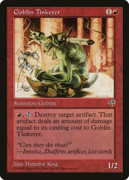 naokuroshop MTG [MIR][180][赤][C][JP][ゴブリン修繕屋/Goblin Tinkerer] NM