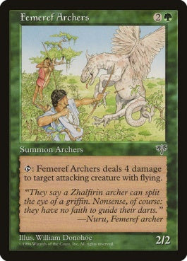 naokuroshop MTG [MIR][215][緑][U][JP][フェメレフの射手/Femeref Archers] NM