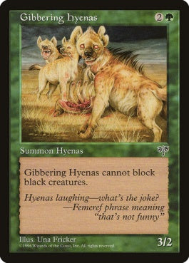 naokuroshop MTG [MIR][219][緑][C][JP][つぶやくハイエナ/Gibbering Hyenas] NM