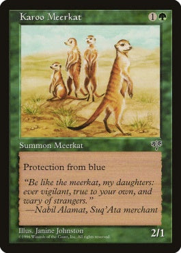 naokuroshop MTG [MIR][225][緑][U][JP][カルー・ミーアキャット/Karoo Meerkat] NM