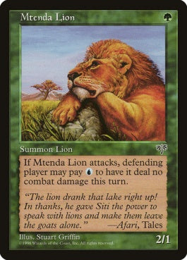 naokuroshop MTG [MIR][230][緑][C][JP][メテンダ・ライオン/Mtenda Lion] NM