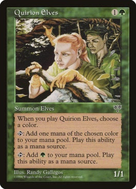 naokuroshop MTG [MIR][234][緑][C][JP][クウィリーオン・エルフ/Quirion Elves] NM