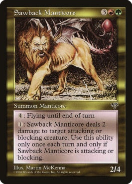 naokuroshop MTG [MIR][281][多][R][JP][ノコギリ・マンティコア/Sawback Manticore] NM