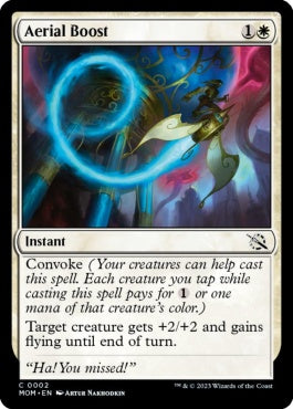 naokuroshop MTG [MOM][002][白][C][EN][空中ブースト/Aerial Boost]（foil） NM