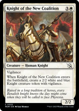 naokuroshop MTG [MOM][025][白][C][EN][新たな連合の騎士/Knight of the New Coalition] NM