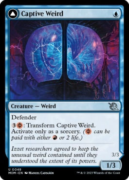 naokuroshop MTG [MOM][049][青][U][EN][囚われの奇魔/Captive Weird]（foil） NM