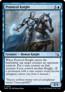 naokuroshop MTG [MOM][074][青][C][EN][儀礼の騎士/Protocol Knight]（foil） NM