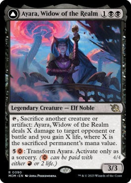 naokuroshop MTG [MOM][090][黒][R][EN][王国の未亡人、アヤーラ/Ayara, Widow of the Realm] NM