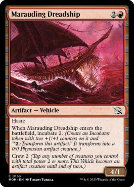 naokuroshop MTG [MOM][153][赤][C][EN][無法の戦慄艦/Marauding Dreadship]（foil） NM