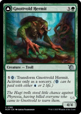 naokuroshop MTG [MOM][188][緑][U][EN][ノットヴォルドの隠遁者/Gnottvold Hermit] NM