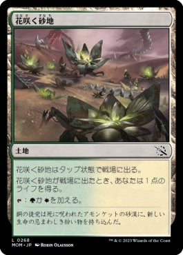 naokuroshop MTG [MOM][268][土地][C][JP][花咲く砂地/Blossoming Sands]（foil） NM