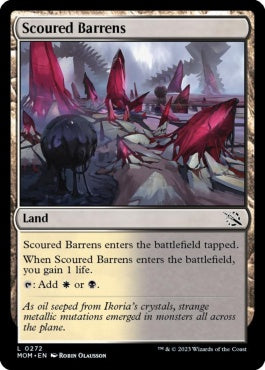 naokuroshop MTG [MOM][272][土地][C][EN][磨かれたやせ地/Scoured Barrens]（foil） NM