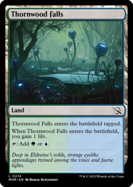 naokuroshop MTG [MOM][274][土地][C][EN][茨森の滝/Thornwood Falls]（foil） NM