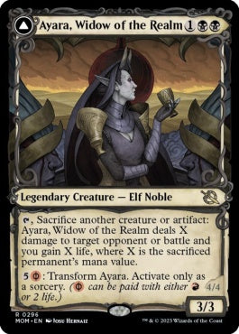 naokuroshop MTG [MOM][296][黒][R][EN][王国の未亡人、アヤーラ/Ayara, Widow of the Realm]（foil） NM