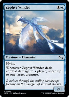 naokuroshop MTG [MOM][328][青][C][EN][微風巻き/Zephyr Winder] NM