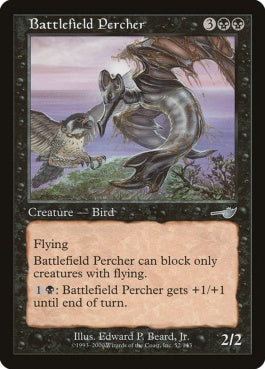 naokuroshop MTG [NEM][052][黒][U][JP][戦場の怪鳥/Battlefield Percher] NM